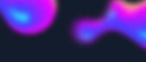 Abstract neon gradient background with purple and blue glowing shapes on a dark backdrop