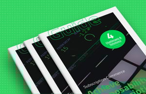 keylight flexible pricing magazine guide stack with 4 challenges and solutions featuring subscription commerce pricing strategy on bright green dotted background